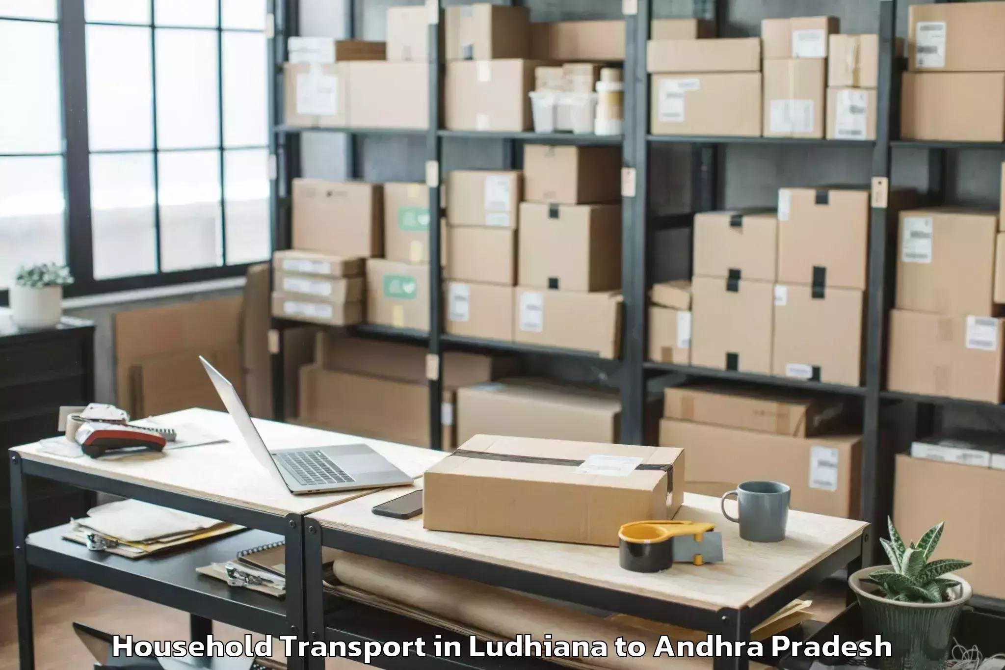 Book Ludhiana to Korukollu Household Transport Online